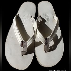 Rainbow sandals womens premium leather single layer arch support